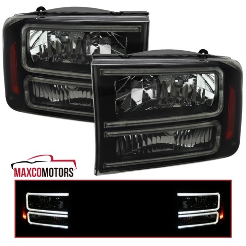 Black smoke headlights - black, fits